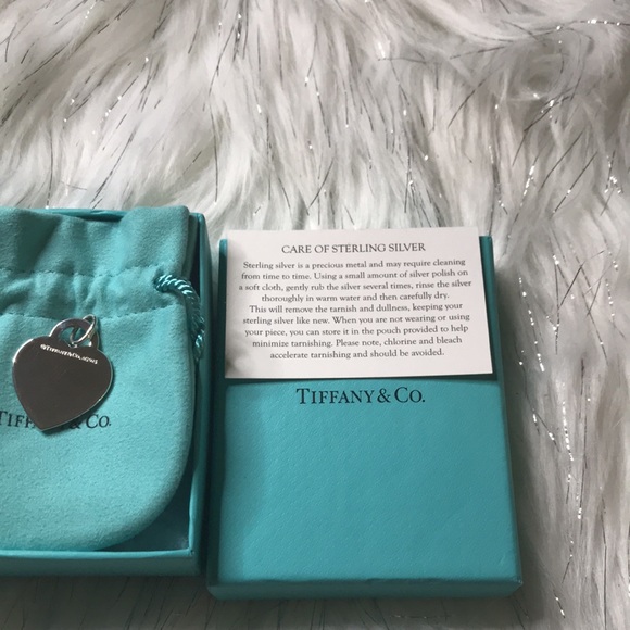 Large Tiffany & Co. Return to Tiffany Blue Enamel Splash Heart Charm - Picture 5 of 7